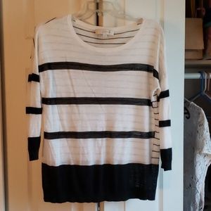 LOFT Black and white sweater